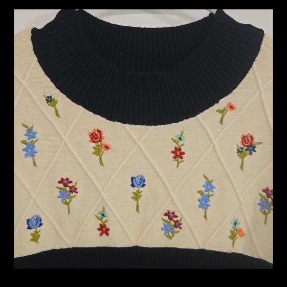 Maeve Embroidered Sweater Dress - Picture 8 of 12